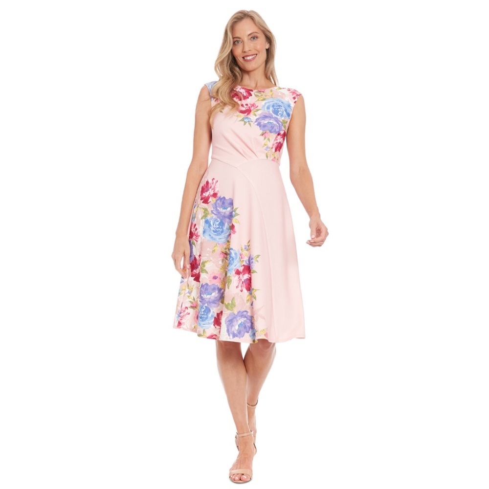 London Times Floral Pink Dress